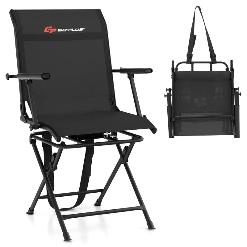 360¡ã Swivel Hunting Blind Chair with Portable Carry Strap