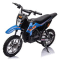 36V Kids¡¯ Electric Dirt Bike ¨C 350W Motor, 15.5 MPH Max Speed, LED Lights, 175-Lb Capacity (Blue)