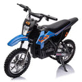 36V Kids¡¯ Electric Dirt Bike ¨C 350W Motor, 15.5 MPH Top Speed, LED Lights, and 175-Lb Weight Capacity (Blue)