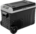 37-Quart 12V Portable Freezer ¨C Adjustable-Temp DC/AC Compressor Cooler with Wheels, Dual Baskets &amp; Wide Range (-4¡ãF to 68¡ãF) for Travel &amp; Boating