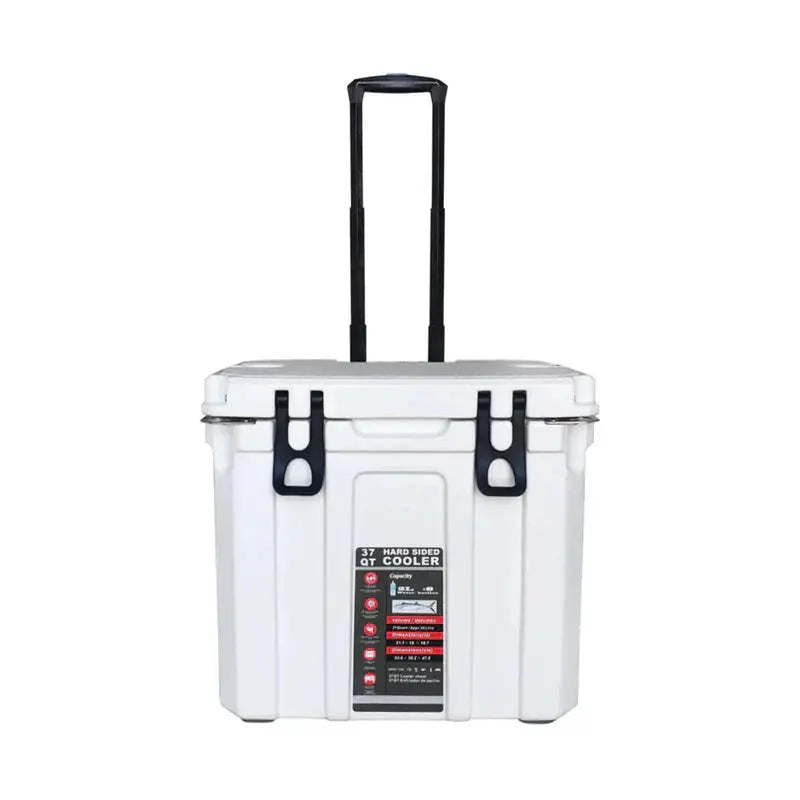 37-Quart Lockable Insulated Ice Chest Cooler with Built-in Bottle Opener