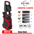 3800 PSI Electric Pressure Washer: 2.6 GPM, Variable-Pressure Auto-Cleaning System