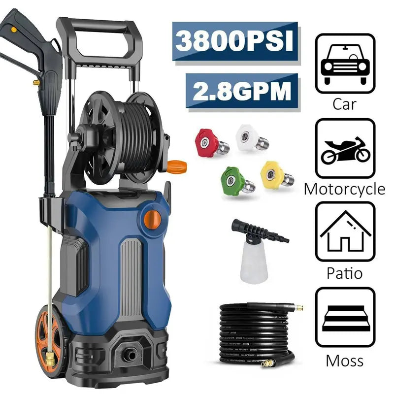 3800 PSI Electric Pressure Washer ¨C 2.8 GPM High-Power Cleaning System