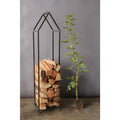 3R Studios House-Shaped Metal Log Holder ¨C Decorative &amp; Functional Fireplace Accessory