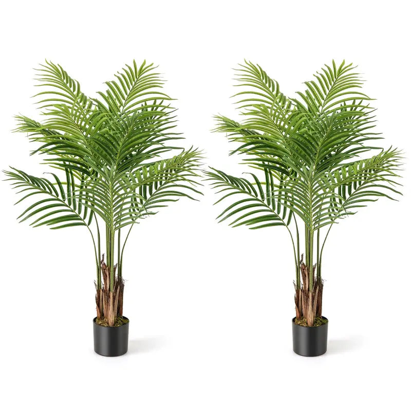 4.2-Foot Artificial Palm Tree ¨C Realistic PEVA Foliage, Sold in Twin Pack