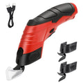 4.2V Cordless Electric Scissors Kit ¨C Three Interchangeable Blades for Precision Cutting on Fabric, Carpet, and Packaging
