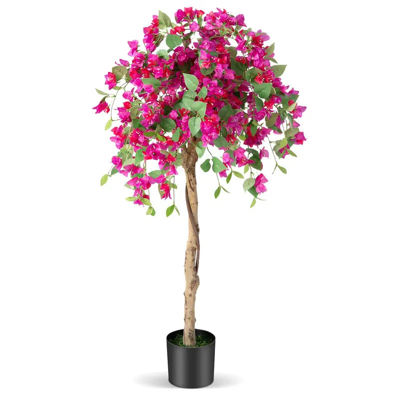 4.5-Foot Bougainvillea Artificial Tree with 312 Vibrant Silk Flowers