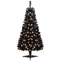 4.5 ft Spooky Pre-Lit Halloween Tree ¨C Interactive Decor with 6 Light Modes &amp; Music-Synced Effects