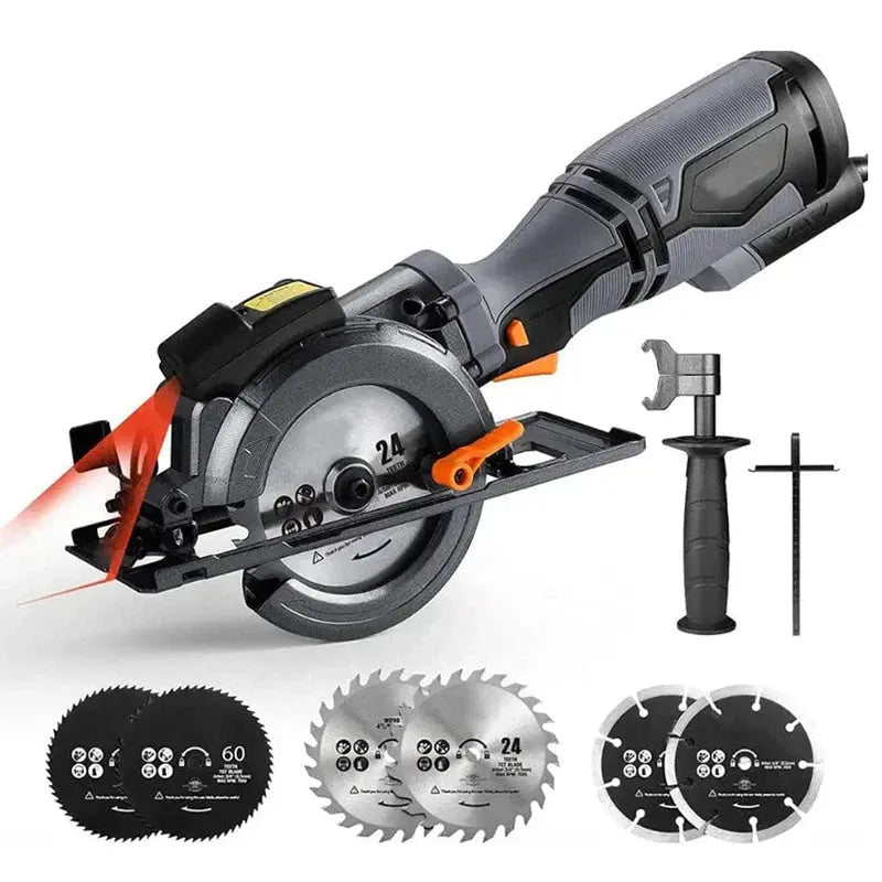 4.75-Inch Corded Mini Circular Saw with Ergonomic Handle