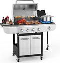 4-Burner Propane Gas Grill ¨C High-Output 44,000 BTU Outdoor BBQ with Stainless Steel Burners