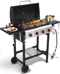 4-Burner Propane Gas Grill ¨C Portable Outdoor BBQ Grill for Versatile Cooking