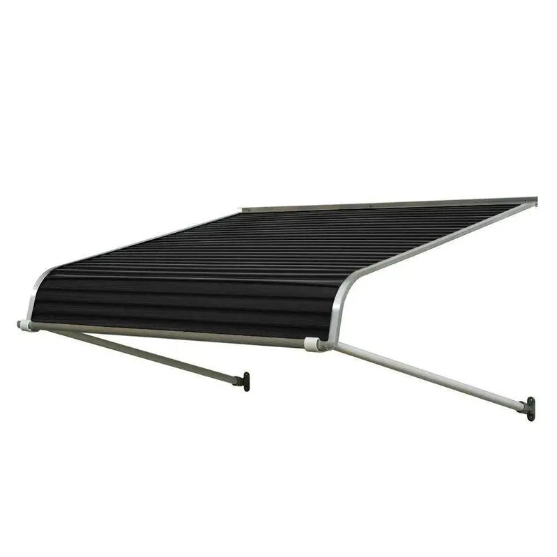 4-Foot Aluminum Door Canopy Awning ¨C 12″ H x 42″ D, Sleek Black Finish