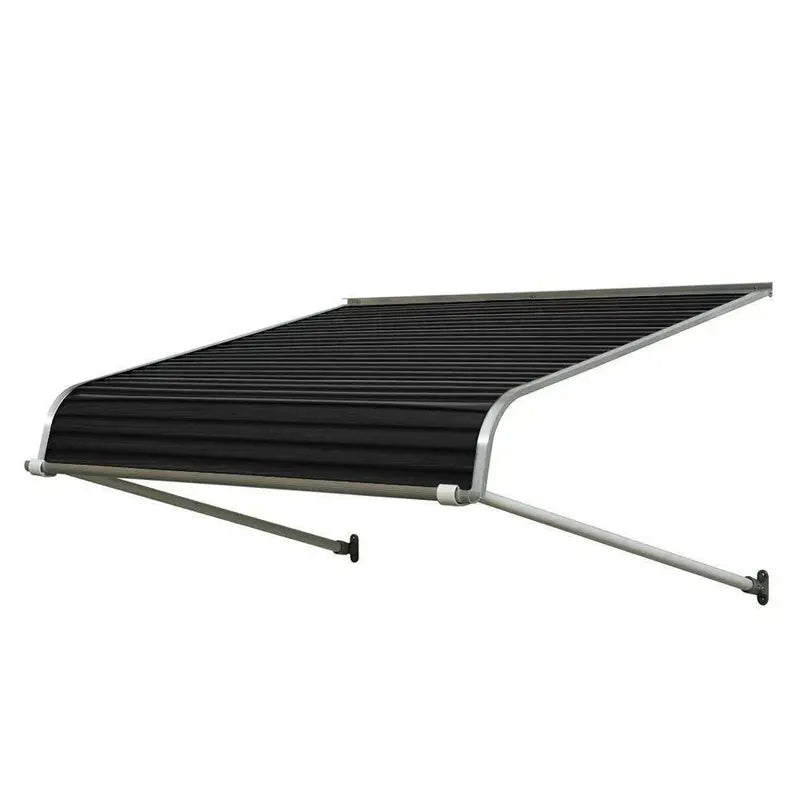 4-Foot Aluminum Door Canopy Awning ¨C 12″ Height ¡Á 42″ Depth, Sleek Black Finish