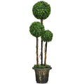 4-Foot Artificial Boxwood Topiary ¨C Lifelike Indoor or Outdoor Decorative Tree