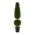 4-Foot Faux Boxwood Topiary Tree ¨C Elegant Potted Artificial Plant with Natural Vine Detailing
