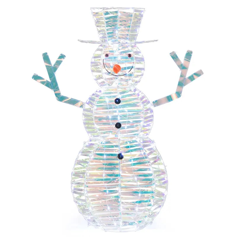 4-Foot Light-Up Snowman ¨C Festive Holiday Decoration with 100 Energy-Efficient LED Lights