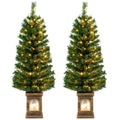 4-Foot Pre-Lit Entryway Christmas Tree for Small Spaces