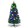 4-Foot Pre-Lit Fiber Optic Christmas Tree ¨C Festive Artificial Xmas Tree with Snowflake LED Lights