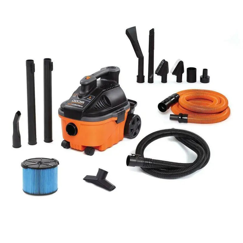 4-Gallon Wet/Dry Vacuum ¨C 5.0 Peak HP with Premium Auto Detailing Accessory Kit