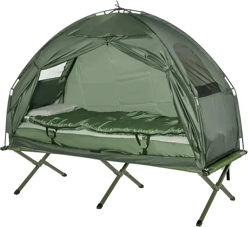 4-in-1 Foldable Camping Tent Bed ¡ª Convertible Sleep System for Versatile Outdoor Use