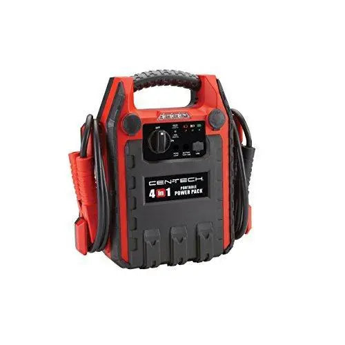 4-in-1 Portable Jump Starter with 260 PSI Air Compressor, USB Light &amp; 12V Outlet