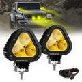 4-Inch Amber LED Off-Road Pod Light ¨C 9000LM 90W Fog/Ditch/Driving Light for Jeep, Truck, ATV, and UTV