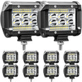 4-Inch LED Truck Work Light Bar ¨C 78W, 5000LM, 12V/24V Spot &amp; Flood Beam, 10-Pack for ATV, RV, Boat &amp; Off-Road Vehicles