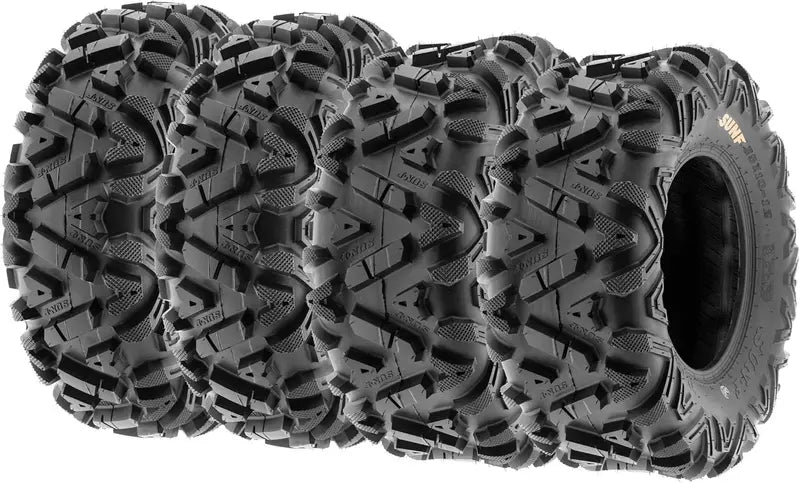 4-Pack ATV/UTV Off-Road Tires ¨C 25×8-12 Front + 25×10-12 Rear, 6-Ply Tubeless A033