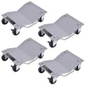 4-Pack Diamond-Plate Wheel Dollies ¨C 4″ x 3″ Heavy-Duty Tire Skates