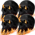 4-Pack Fire Pit Skull Decorations ¨C Heat-Resistant Halloween Accent Set