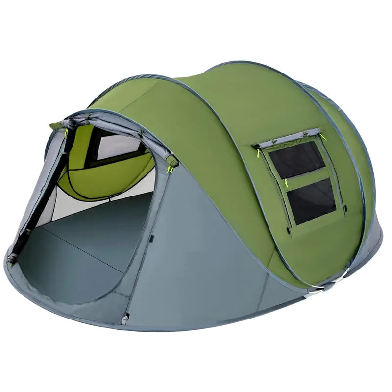4-Person Automatic Pop-Up Camping Tent with Dual Entry Doors