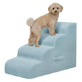 4-Step Foldable Pet Ramp Stairs for Beds and Sofas