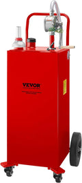 4-Wheel Manual Fuel Caddy ¨C 5-Gallon Gas &amp; Diesel Transfer Tank with Pump for Vehicles, Mowers, ATVs &amp; Boats