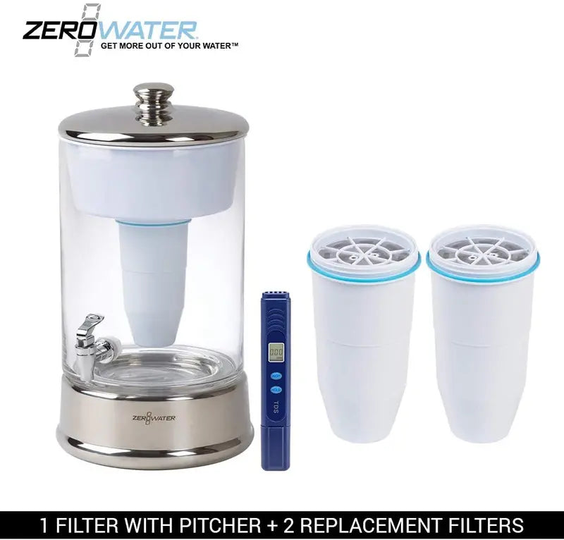 40-Cup BPA-Free Glass Water Dispenser ¨C NSF Certified with Complimentary Water Quality Meter