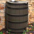 40-Gallon Rain Barrel with Textured Oak Finish and Reinforced Ribs
