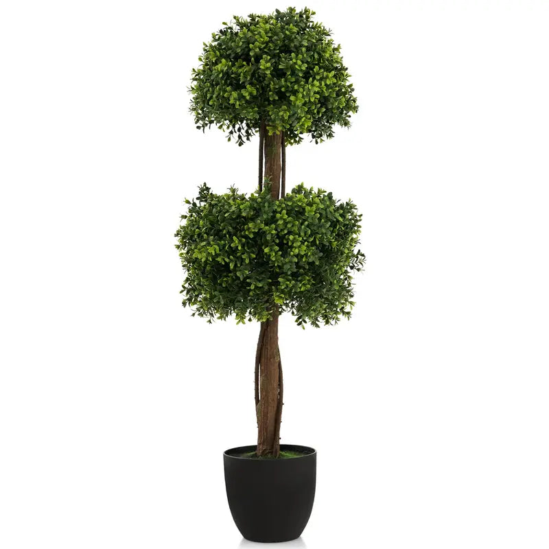 40-Inch Artificial Boxwood Topiary Ball for Indoor Outdoor Decor