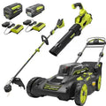40V Brushless Self-Propelled Lawn Mower ¨C 20-Inch Walk-Behind with String Trimmer and Leaf Blower Combo Kit (2 Batteries + 2 Chargers)