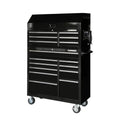 41-Inch 16-Drawer Gloss Black Tool Chest and Cabinet Combo