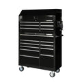 41-Inch 16-Drawer Gloss Black Tool Chest and Cabinet Set