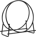 41-Inch Tubular Steel Log Hoop ¨C Heavy-Duty Firewood Holder for Indoor Fireplaces or Outdoor Pits