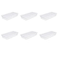 41-Quart White Plastic Storage Box ¨C Pack of 6