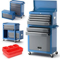 42-Inch 8-Drawer Rolling Tool Chest ¨C Heavy-Duty Mobile Garage Cabinet with Detachable Top Box and Organizational Accessories
