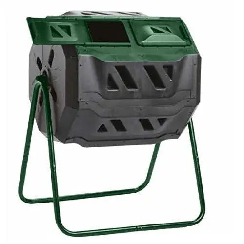 43-Gallon Rotating Compost Tumbler for Backyard Garden Waste Recycling