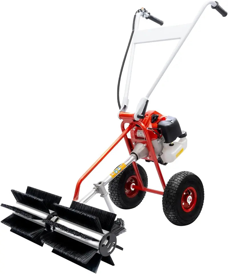 43cc Walk-Behind Gas Sweeper ¨C 1.7HP Engine for Parks, Gardens &amp; Gravel Surfaces