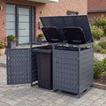 44-Cubic-Foot Outdoor Storage Bin with Dual Locking Doors, Gas Struts &amp; Shock Absorption
