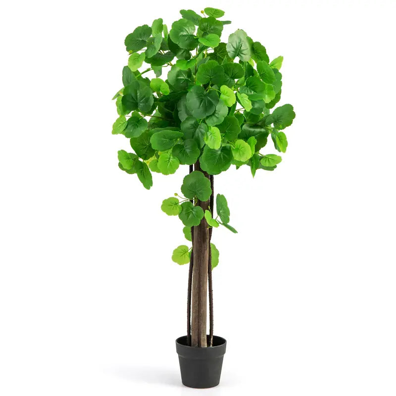 44-Inch Artificial Crabapple Tree ¨C Lifelike Fake Plant with Real Wood Trunk &amp; Pot