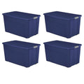 45-Gallon Stadium Blue Wheeled Latch Tote ¨C Case of 4