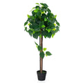45-Inch Artificial Hydrangea Tree ¨C Elegant Silk Plant with Natural Wood Trunk &amp; Planter