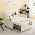 46-Inch Velvet Loveseat Sleeper Sofa ¨C Full-Size Convertible Futon Couch with Pull-Out Bed Function