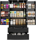 47-Inch Freestanding Storage Cabinet with Drawers and Shelves ¨C Compact Kitchen or Bathroom Pantry